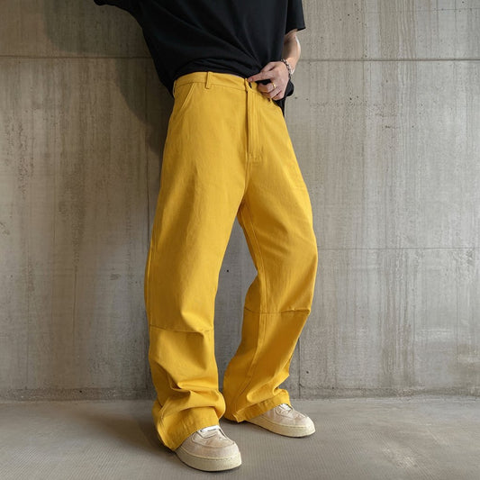 ルーズシルエットイエローパンツ K0872