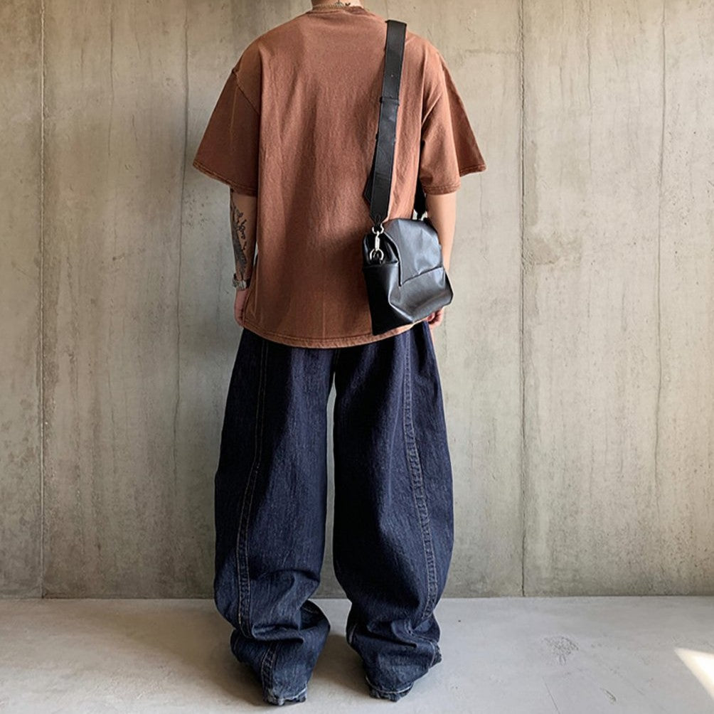 レトログラフィックワイド半袖Tシャツ K0878
