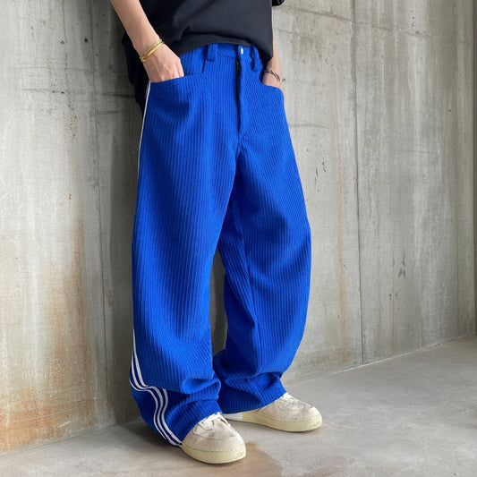 ブルーリブラインワイドパンツ K0869