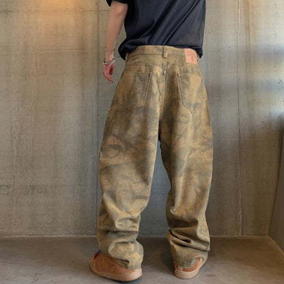 マーブルエフェクトワイドパンツ K0758