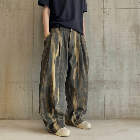 ペイントタックデニムパンツ K0881