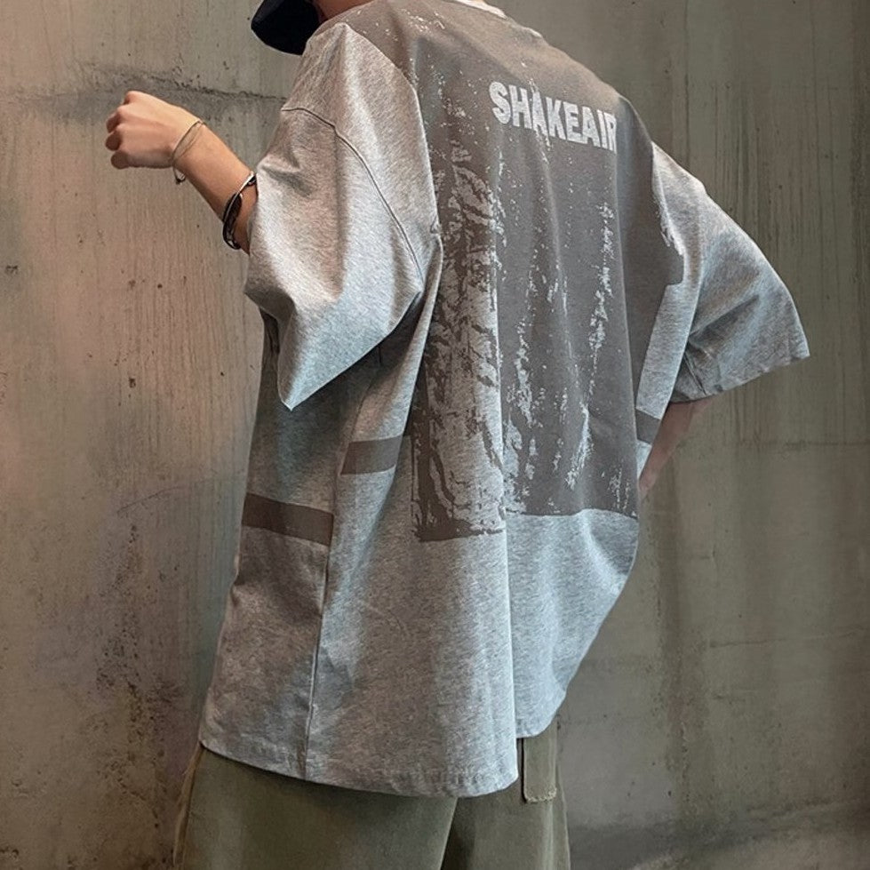 アートワークプリントリラックス半袖Tシャツ K0880
