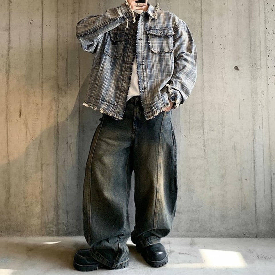 チェックフリンジジャケット K0827