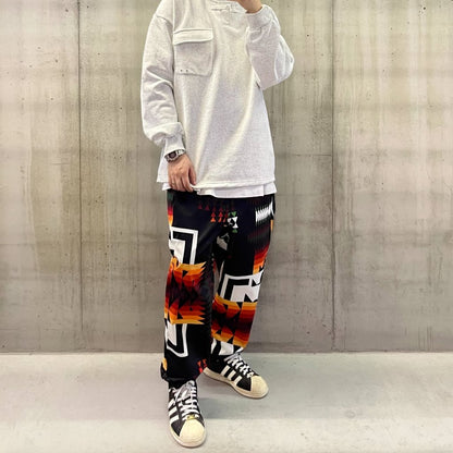 ネイティブパターンワイドパンツ K0832