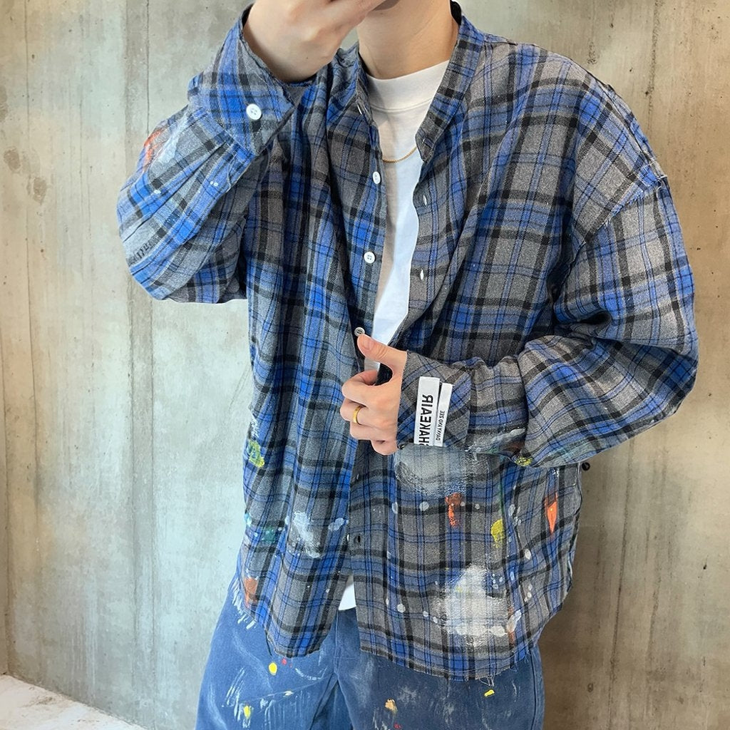 ルーズシルエットチェックシャツ K0875