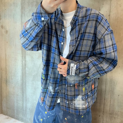 ルーズシルエットチェックシャツ K0875