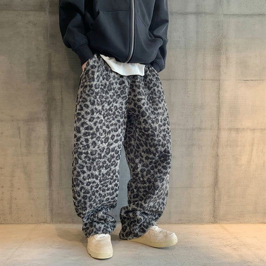 ルーズレオパードボアパンツ K0814