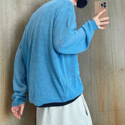 メッシュロゴオーバーサイズニット K0895
