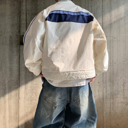 レトロラインスタンドジップジャケット K0861