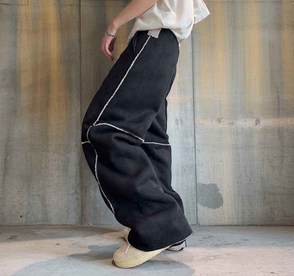 ミックステクスチャーパネルワイドパンツ K0788