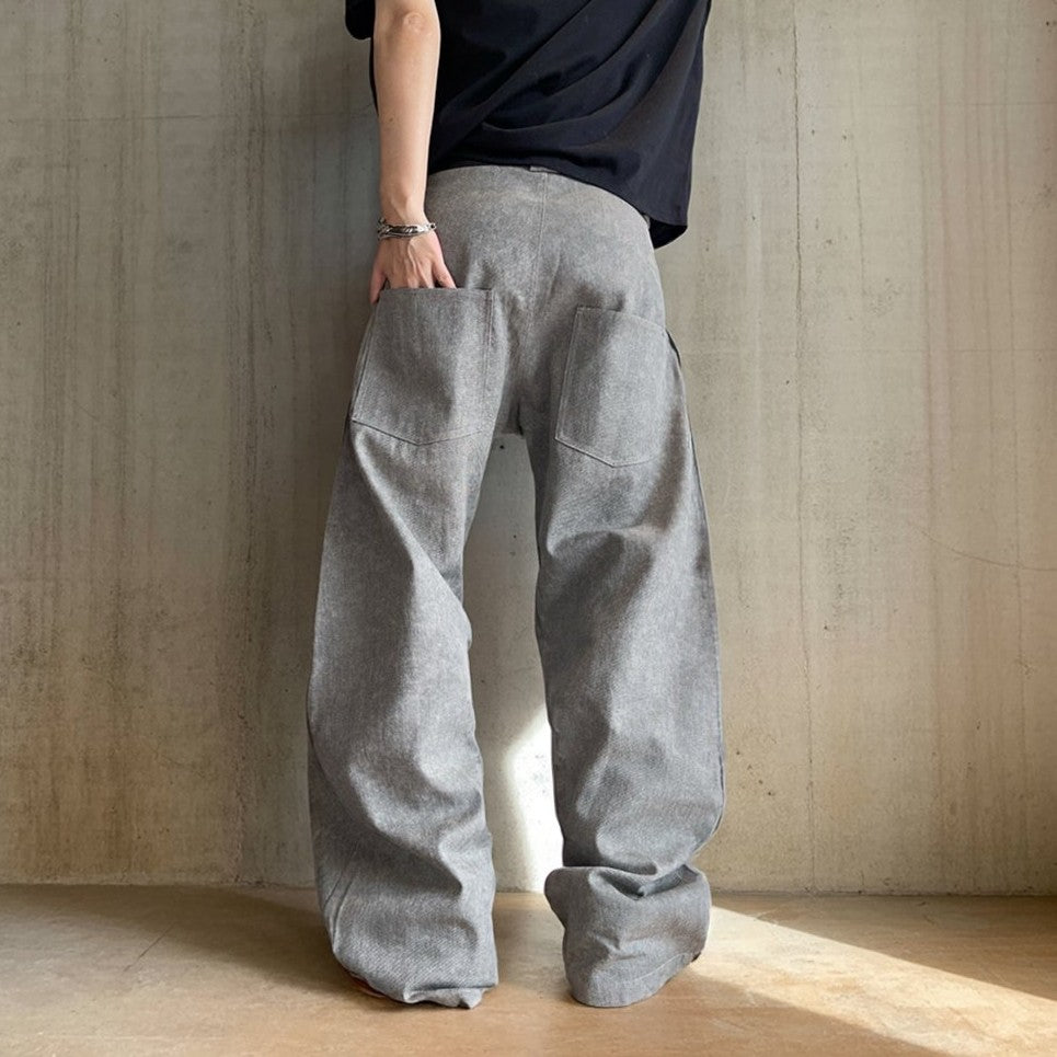 ツートーンポケットワイドパンツ K0866